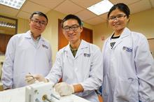 (L-R) Assistant professor Tan Swee Ching, Dr Zhang Songlin, and Zhou Mengjuan from NUS College of Design and Engineering. Pic: NUS